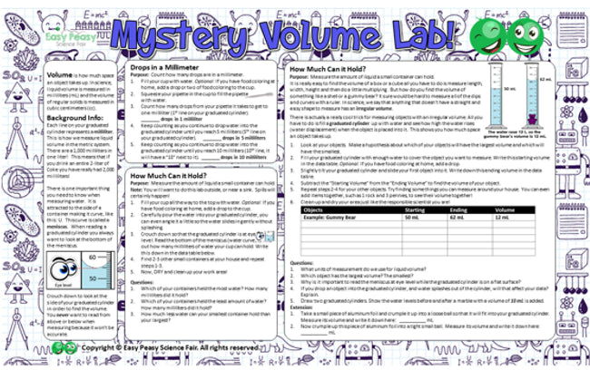 Mystery Volume Lab and Graduated Cylinder