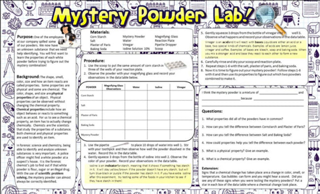 Mystery Powder Forensic Lab